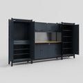 M121 Modular Work Bench - H2100mm x W3840mm | MDF WBT | Dark Grey