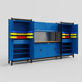 M121 Modular Work Bench - H2100mm x W3840mm | MDF WBT | Blue