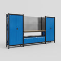 M121 Modular Work Bench - H2100mm x W3840mm | MDF WBT | Blue