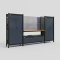 M121 Modular Work Bench - H2100mm x W3840mm | MDF WBT | Dark Grey