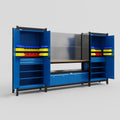 M121 Modular Work Bench - H2100mm x W3840mm | MDF WBT | Blue