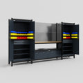 M121 Modular Work Bench - H2100mm x W3840mm | MDF WBT | Dark Grey