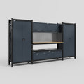 M121 Modular Work Bench - H2100mm x W3840mm | MDF WBT | Dark Grey