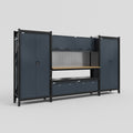 M121 Modular Work Bench - H2100mm x W3840mm | MDF WBT | Dark Grey