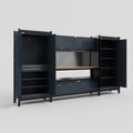 M121 Modular Work Bench - H2100mm x W3840mm | MDF WBT | Dark Grey
