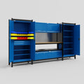 M121 Modular Work Bench - H2100mm x W3840mm | MDF WBT | Blue