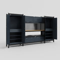 M121 Modular Work Bench - H2100mm x W3840mm | MDF WBT | Dark Grey