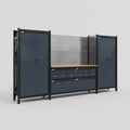 M121 Modular Work Bench - H2100mm x W3840mm | MDF WBT | Dark Grey