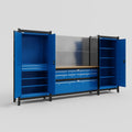 M121 Modular Work Bench - H2100mm x W3840mm | MDF WBT | Blue