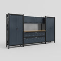 M121 Modular Work Bench - H2100mm x W3840mm | MDF WBT | Dark Grey