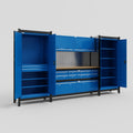 M121 Modular Work Bench - H2100mm x W3840mm | MDF WBT | Blue