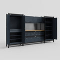 M121 Modular Work Bench - H2100mm x W3840mm | MDF WBT | Dark Grey