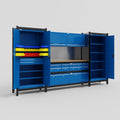 M121 Modular Work Bench - H2100mm x W3840mm | MDF WBT | Blue
