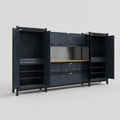 M121 Modular Work Bench - H2100mm x W3840mm | MDF WBT | Dark Grey