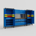 M121 Modular Work Bench - H2100mm x W3840mm | MDF WBT | Blue