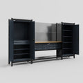M121 Modular Work Bench - H2100mm x W3840mm | MDF WBT | Dark Grey