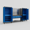 M121 Modular Work Bench - H2100mm x W3840mm | MDF WBT | Blue