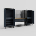 M121 Modular Work Bench - H2100mm x W3840mm | MDF WBT | Dark Grey