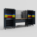 M121 Modular Work Bench - H2100mm x W3840mm | MDF WBT | Dark Grey