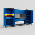 M121 Modular Work Bench - H2100mm x W3840mm | MDF WBT | Blue