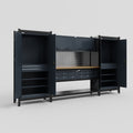 M121 Modular Work Bench - H2100mm x W3840mm | MDF WBT | Dark Grey