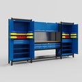 M121 Modular Work Bench - H2100mm x W3840mm | MDF WBT | Blue