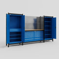 M121 Modular Work Bench - H2100mm x W3840mm | MDF WBT | Blue