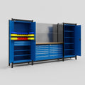 M121 Modular Work Bench - H2100mm x W3840mm | MDF WBT | Blue