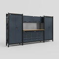 M121 Modular Work Bench - H2100mm x W3840mm | MDF WBT | Dark Grey
