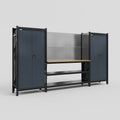 M121 Modular Work Bench - H2100mm x W3840mm | MDF WBT | Dark Grey