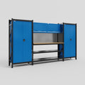 M121 Modular Work Bench - H2100mm x W3840mm | MDF WBT | Blue