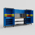 M121 Modular Work Bench - H2100mm x W3840mm | MDF WBT | Blue