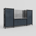 M121 Modular Work Bench - H2100mm x W3840mm | Stainless WBT | Dark Grey