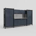 M121 Modular Work Bench - H2100mm x W3840mm | Stainless WBT | Dark Grey