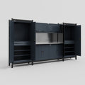 M121 Modular Work Bench - H2100mm x W3840mm | Stainless WBT | Dark Grey