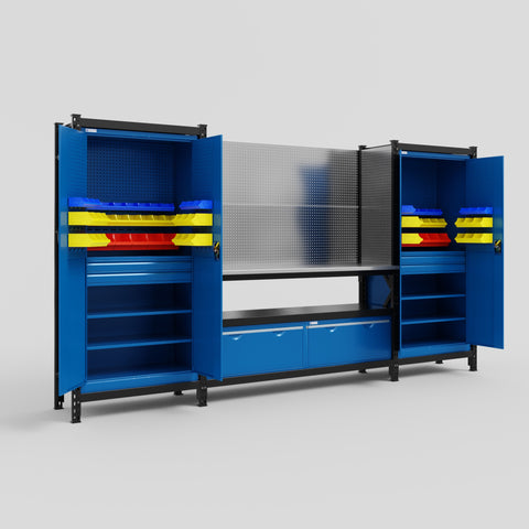 M121 Modular Work Bench - H2100mm x W3840mm