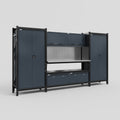 M121 Modular Work Bench - H2100mm x W3840mm | Stainless WBT | Dark Grey
