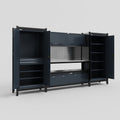 M121 Modular Work Bench - H2100mm x W3840mm | Stainless WBT | Dark Grey