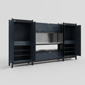 M121 Modular Work Bench - H2100mm x W3840mm | Stainless WBT | Dark Grey