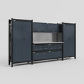M121 Modular Work Bench - H2100mm x W3840mm | Stainless WBT | Dark Grey