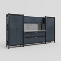 M121 Modular Work Bench - H2100mm x W3840mm | Laminate WBT | Dark Grey