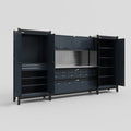 M121 Modular Work Bench - H2100mm x W3840mm | Stainless WBT | Dark Grey