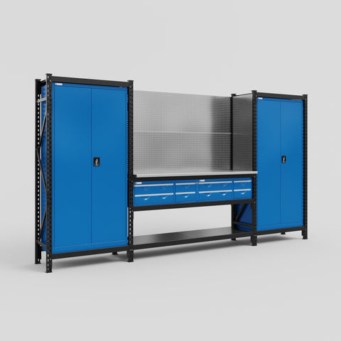 M121 Modular Work Bench - H2100mm x W3840mm