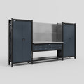 M121 Modular Work Bench - H2100mm x W3840mm | Stainless WBT | Dark Grey