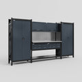 M121 Modular Work Bench - H2100mm x W3840mm | Stainless WBT | Dark Grey