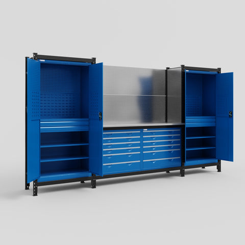 M121 Modular Work Bench - H2100mm x W3840mm