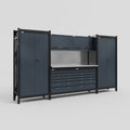 M121 Modular Work Bench - H2100mm x W3840mm | Stainless WBT | Dark Grey