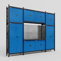 M121 Modular Work Bench - H3100mm x W3840mm | Laminate WBT | Blue