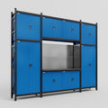 M121 Modular Work Bench - H3100mm x W3840mm | Laminate WBT | Blue