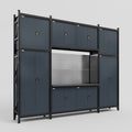 M121 Modular Work Bench - H3100mm x W3840mm | Laminate WBT | Dark Grey